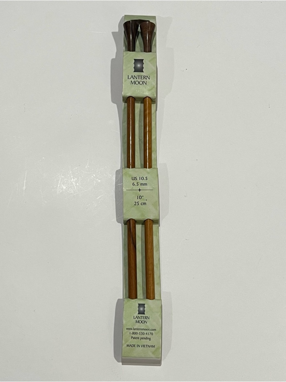 Lantern Moon 10" 25cm Blond Wood Single Point Knitting Needles US 10.5 (6.5mm)